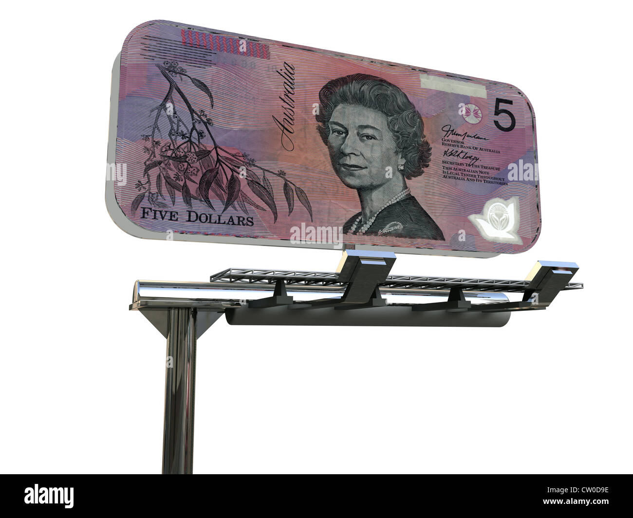 Affissioni isolati su sfondo bianco Foto Stock