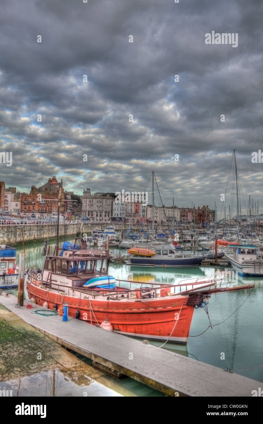 Ramsgate Harbour, Kent - presi in HDR Foto Stock