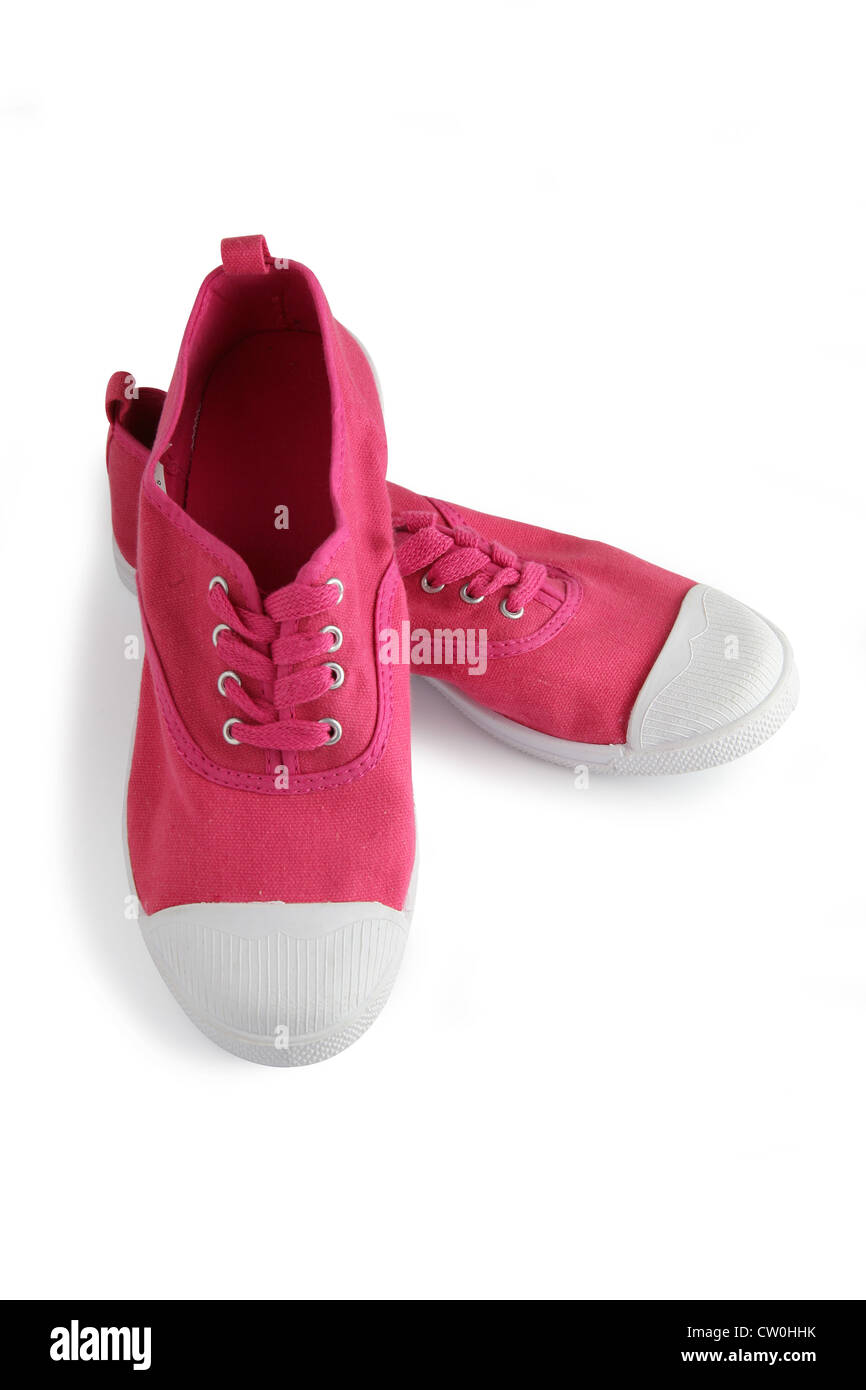 Rosa scarpe da tennis Foto Stock