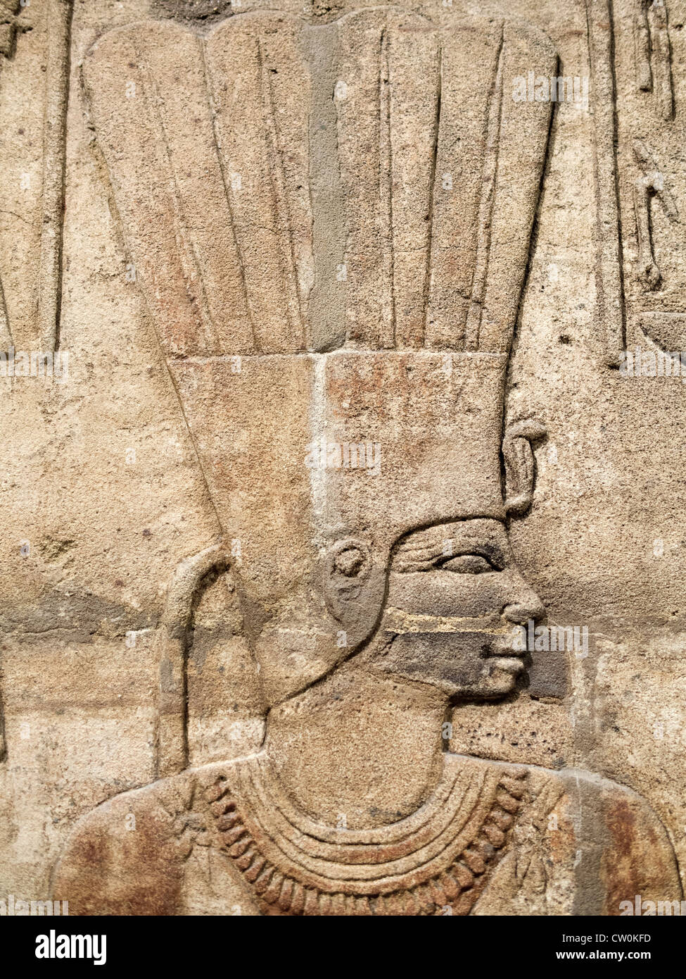 Dettaglio della parete ovest dal Santuario di Re Taharqa - il museo Ashmolean Museum di Oxford 2 Foto Stock