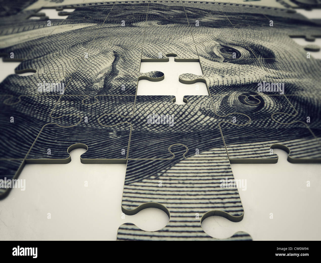 puzzle del dollaro Foto Stock
