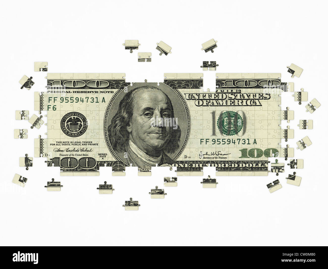 puzzle del dollaro Foto Stock