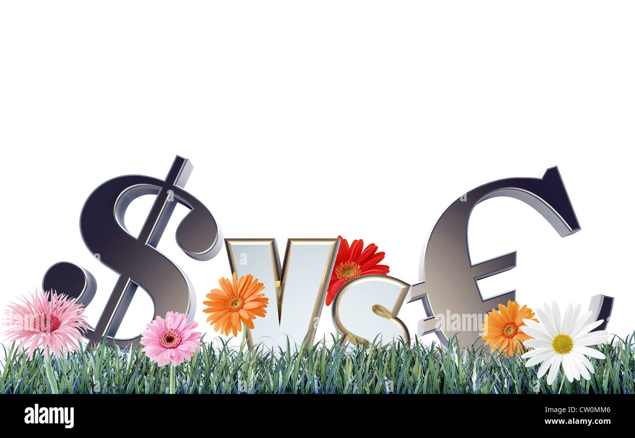 euro contro dollari Foto Stock