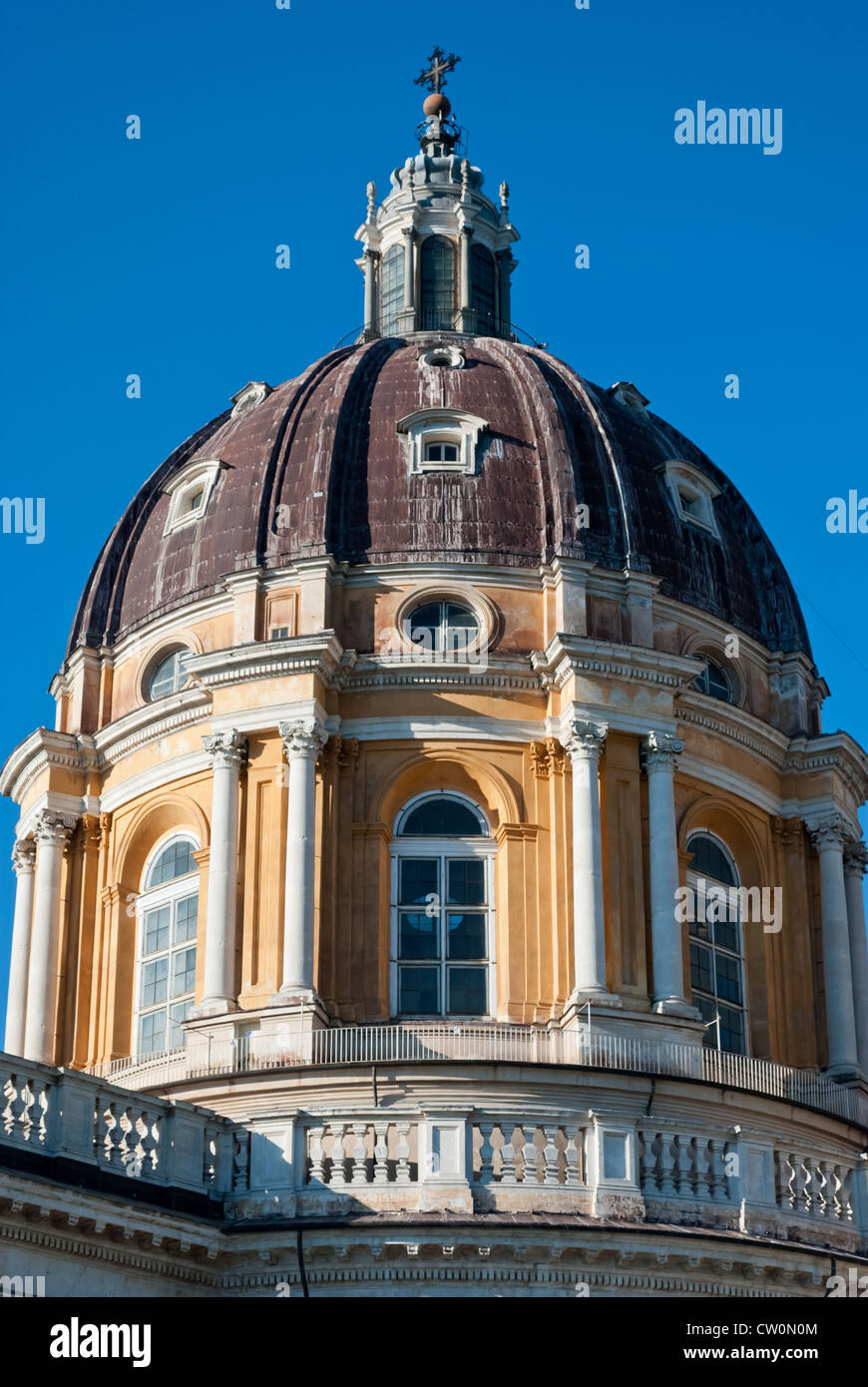 Basilica di Superga dettagli dome, Torino, Italia Foto Stock