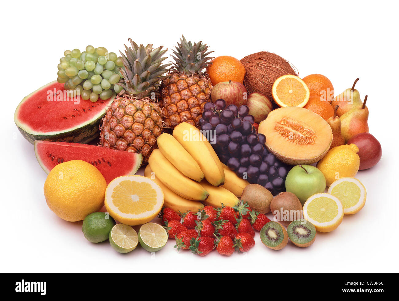 Gruppo di frutta (da 5x4 la trasparenza originale) Foto Stock