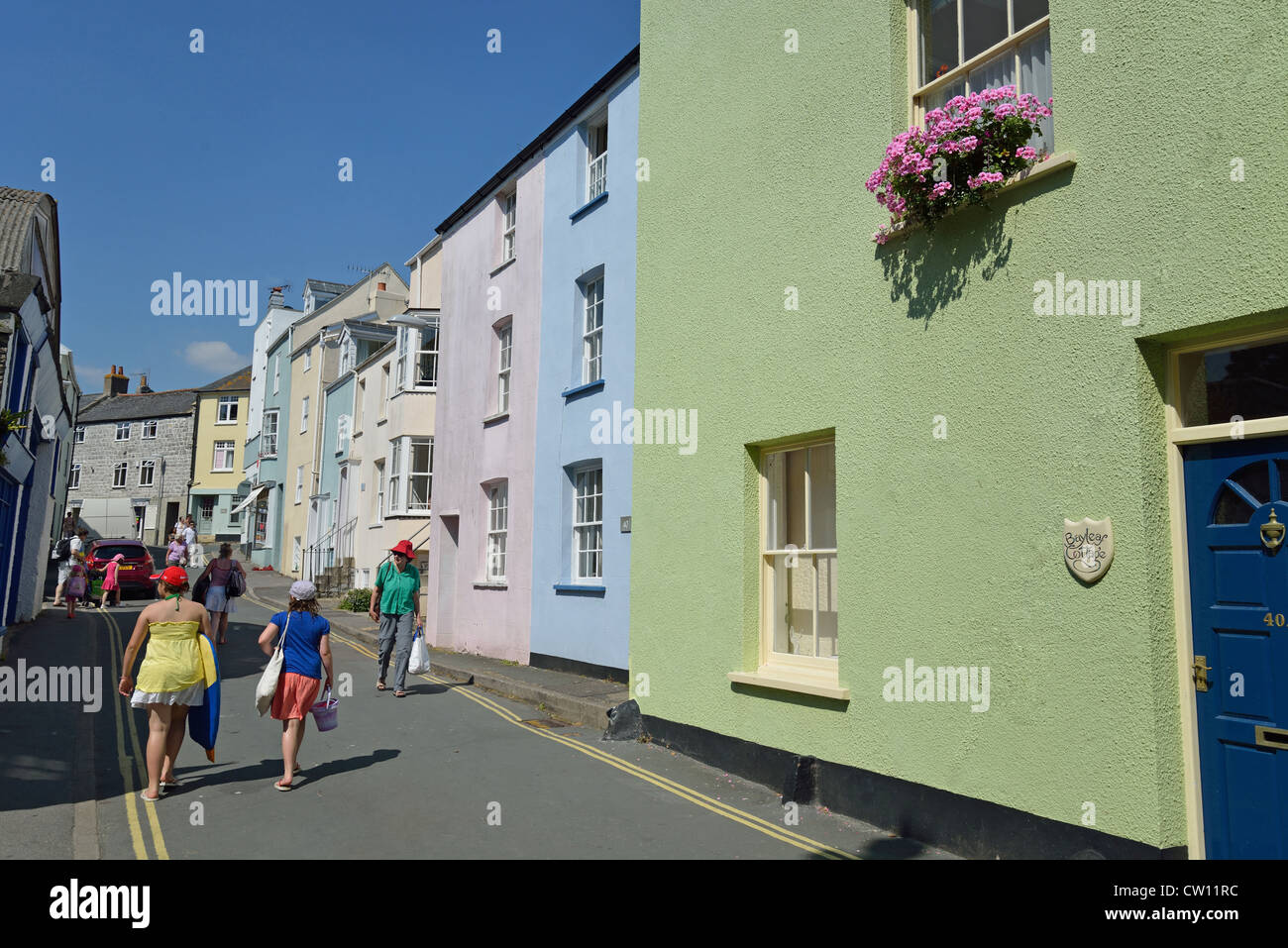 Coombe Street, Città Vecchia, Lyme Regis, Dorset, England, Regno Unito Foto Stock