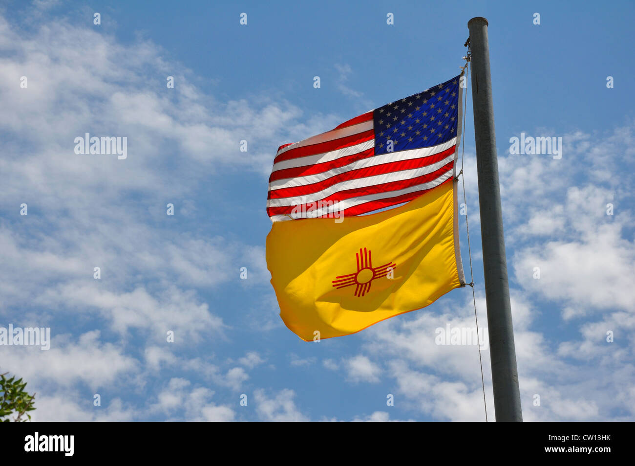 Usa e Messico Nuovo flag di stato Foto Stock