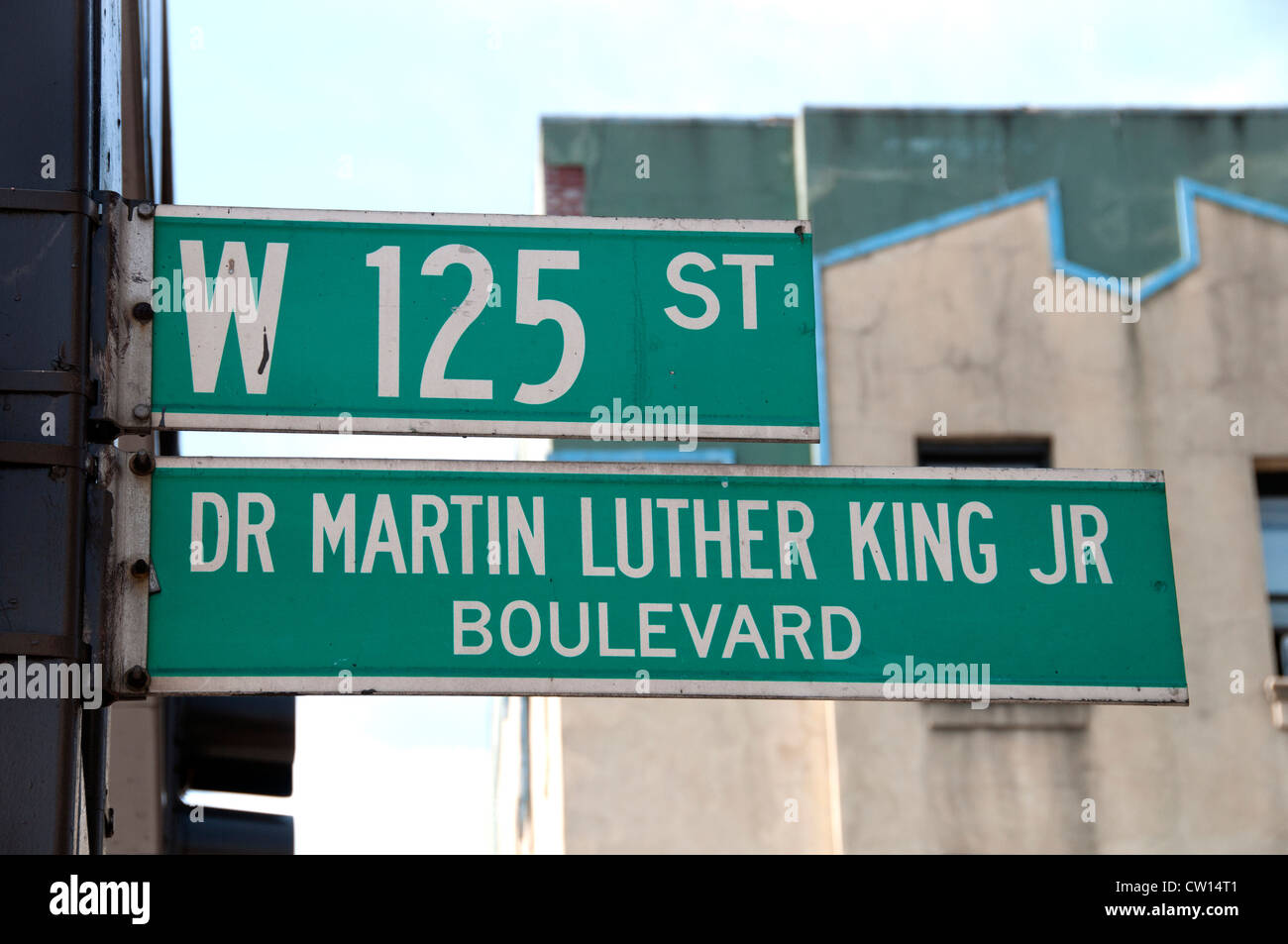 Il Dr Martin Luther King Jr Boulevard Harlem New York Manhattan Stati Uniti Foto Stock