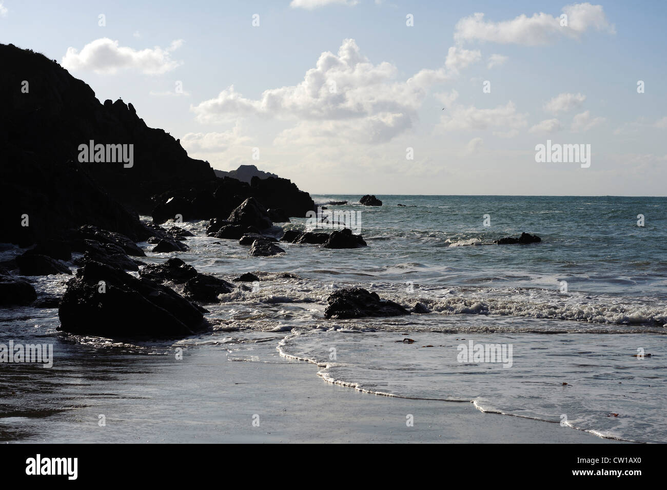 Portelet Bay, Isola di Guernsey, Isole del Canale Foto Stock