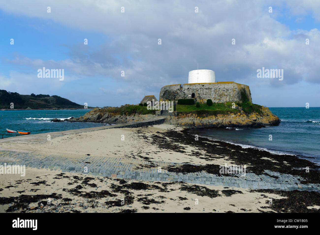 Relitto-museo Fort Grey, Isola di Guernsey, Isole del Canale Foto Stock