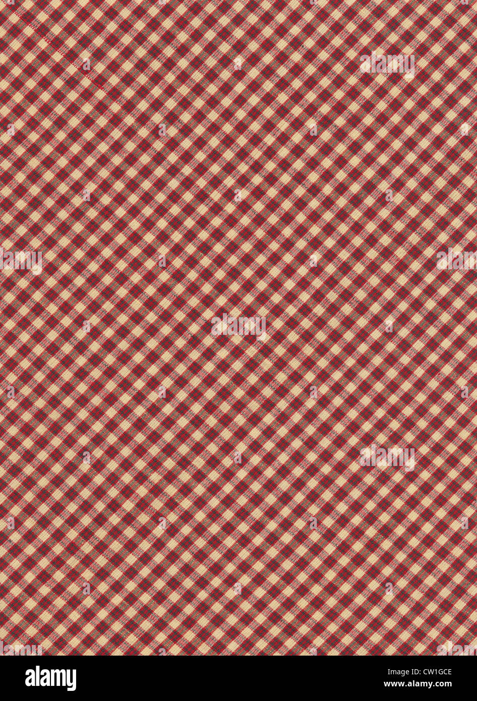 Rosso Verde e bianco diagonale gingham plaid tessuto tessile sfondo. Foto Stock Rosso Verde e bianco diagonale gingham plaid tessuto tessile sfondo. Foto Stock