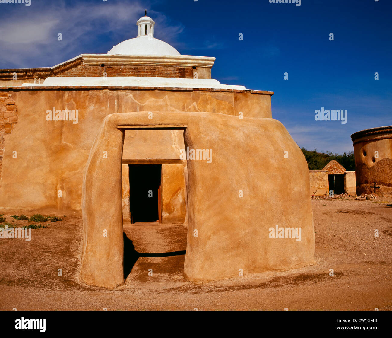 Situato sopra il calore del deserto piano, Tumacácori National Historical Park è negli altopiani dove le temperature sono basse. Foto Stock