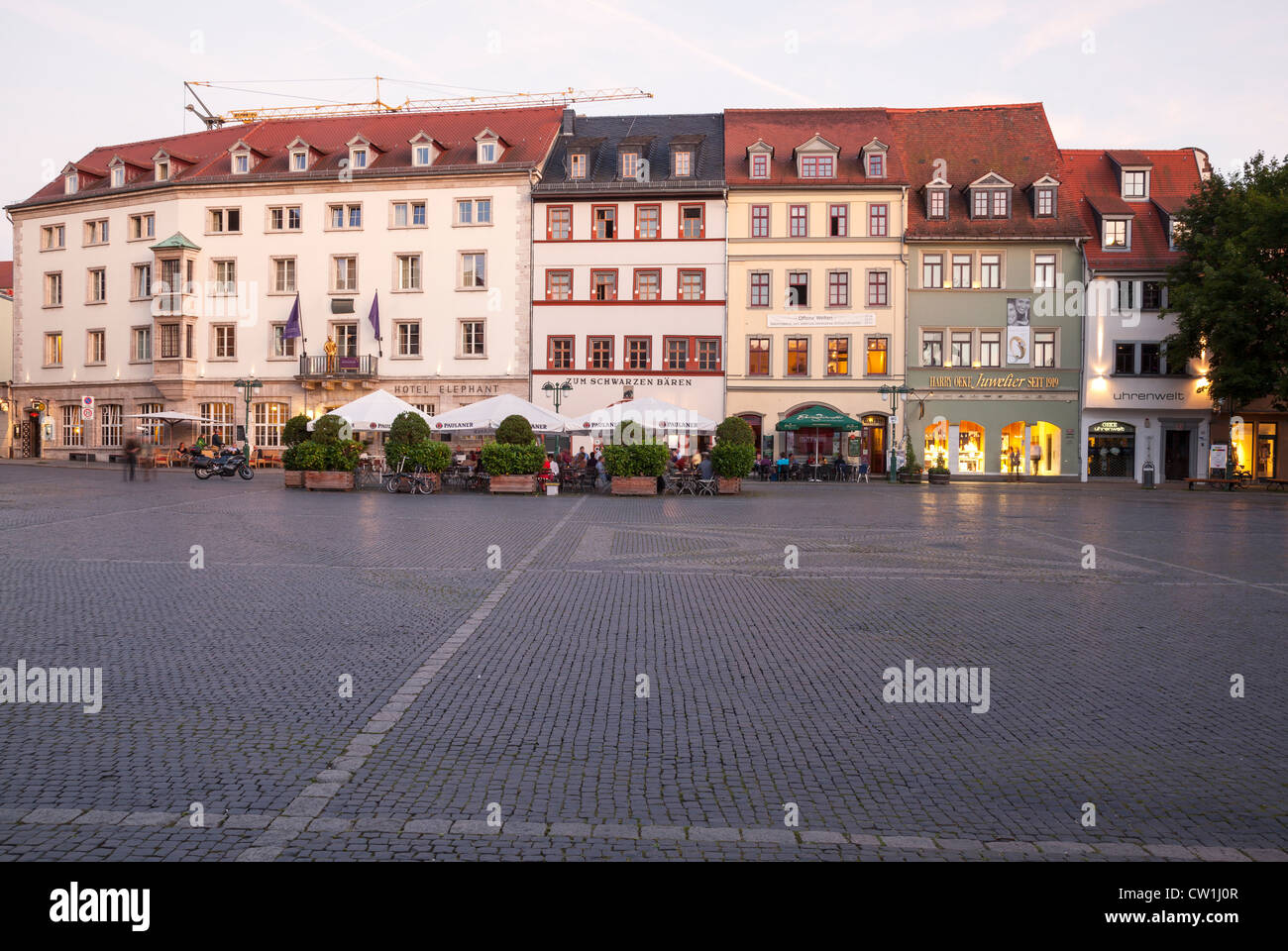 Marktplatz, Weimar, Turingia, Germania Foto Stock