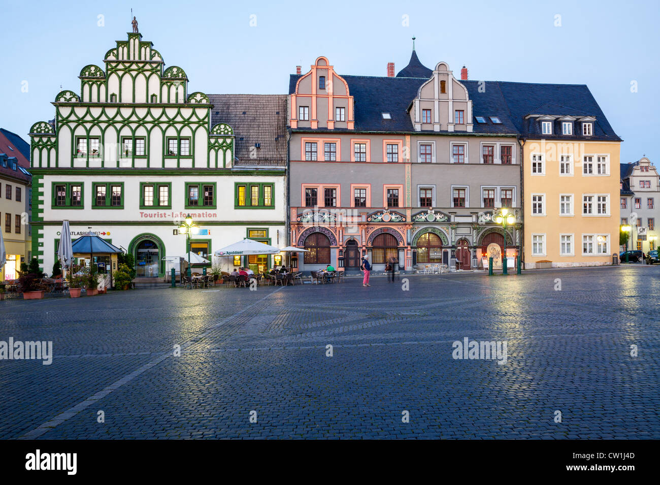 Marktplatz, Weimar, Turingia, Germania Foto Stock