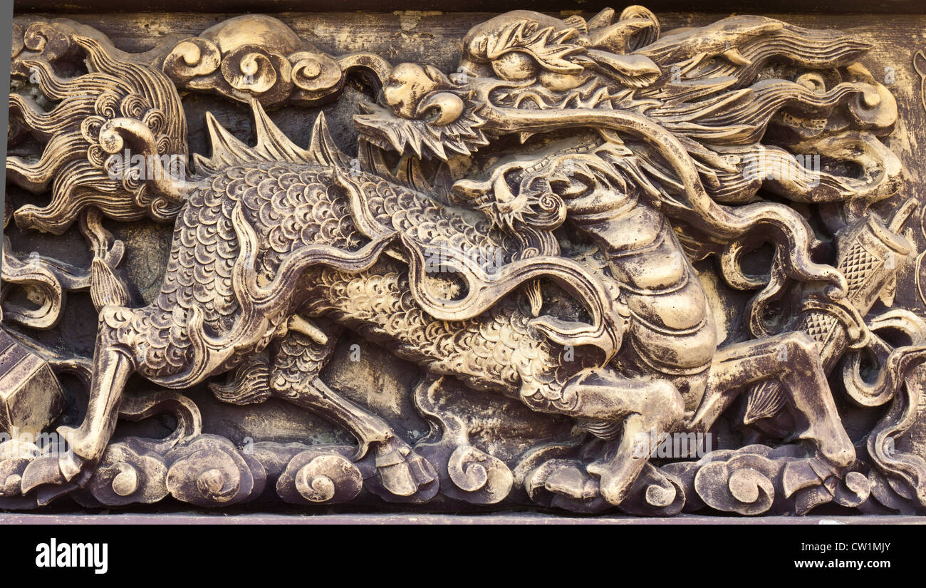 Drago, animali nella mitologia credenze del popolo cinese. Foto Stock