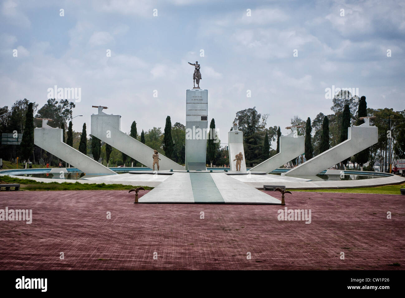 Monumento al generale Ignacio Zaragoza a Puebla, in Messico. Ignacio Zaragoza Seguín era un generale dell'esercito messicano. Foto Stock