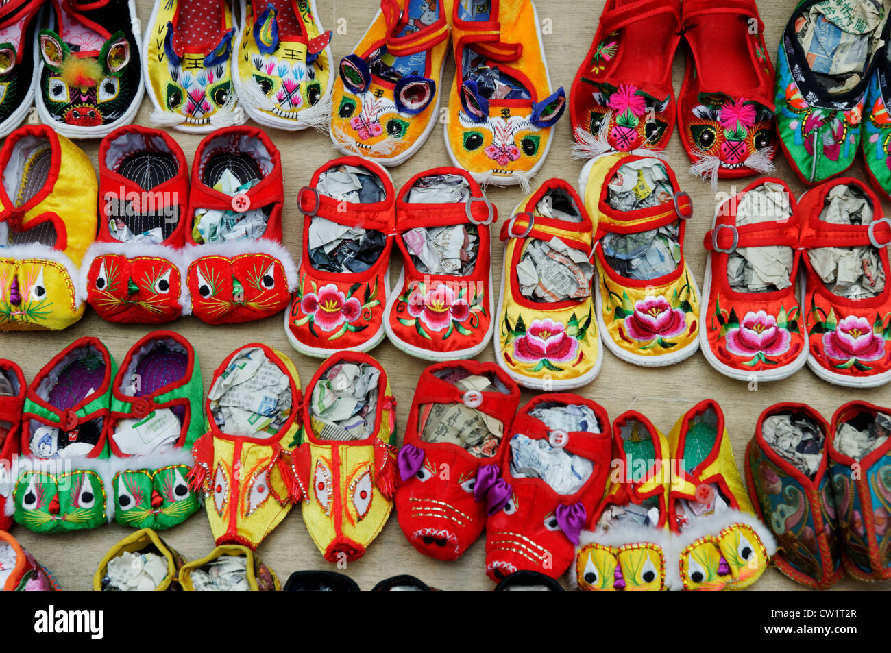 Cinese pantofole per bambini Foto Stock