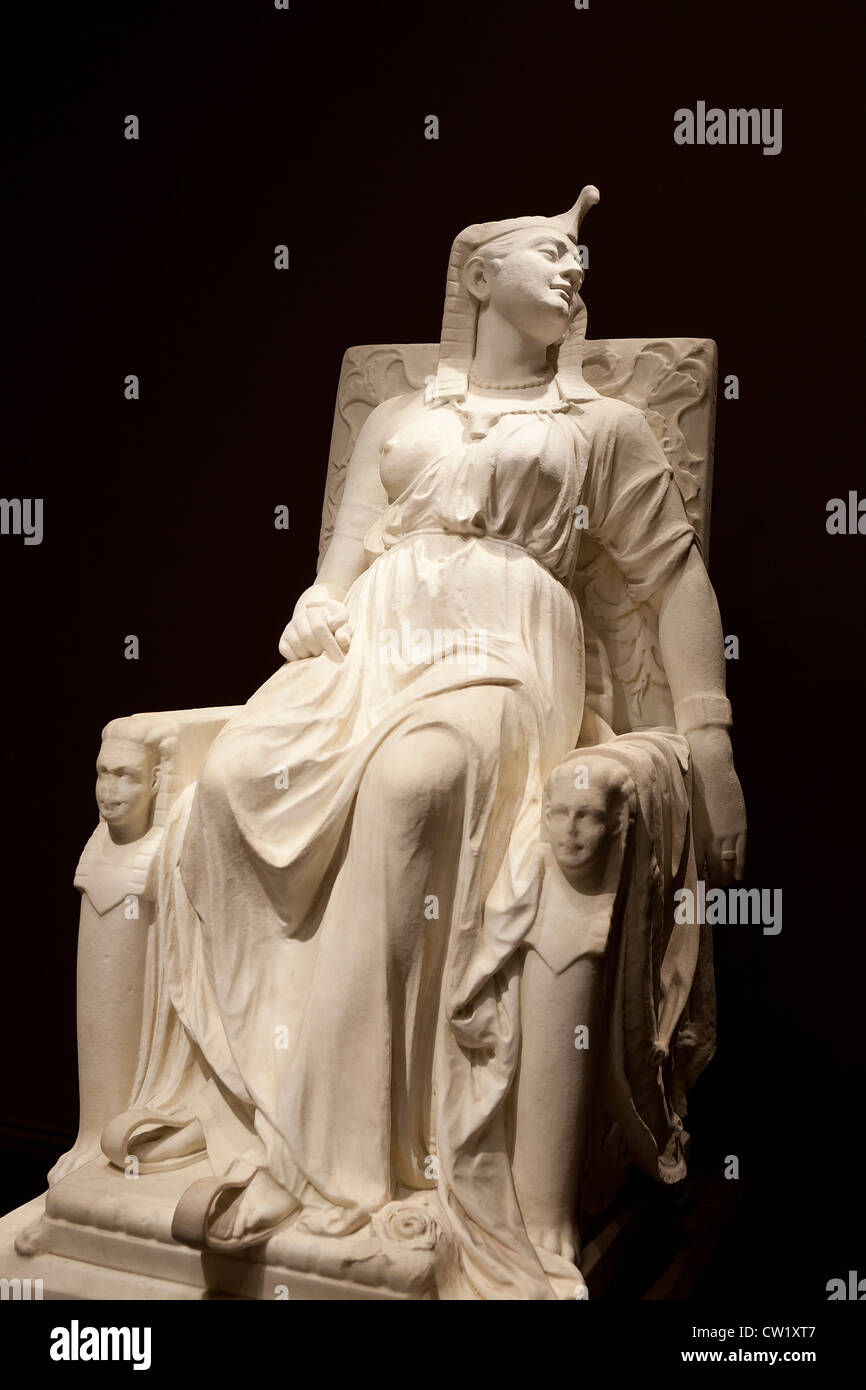 "La morte di Cleopatra' scultura in marmo da Edmonia Lewis, 1876 Foto Stock