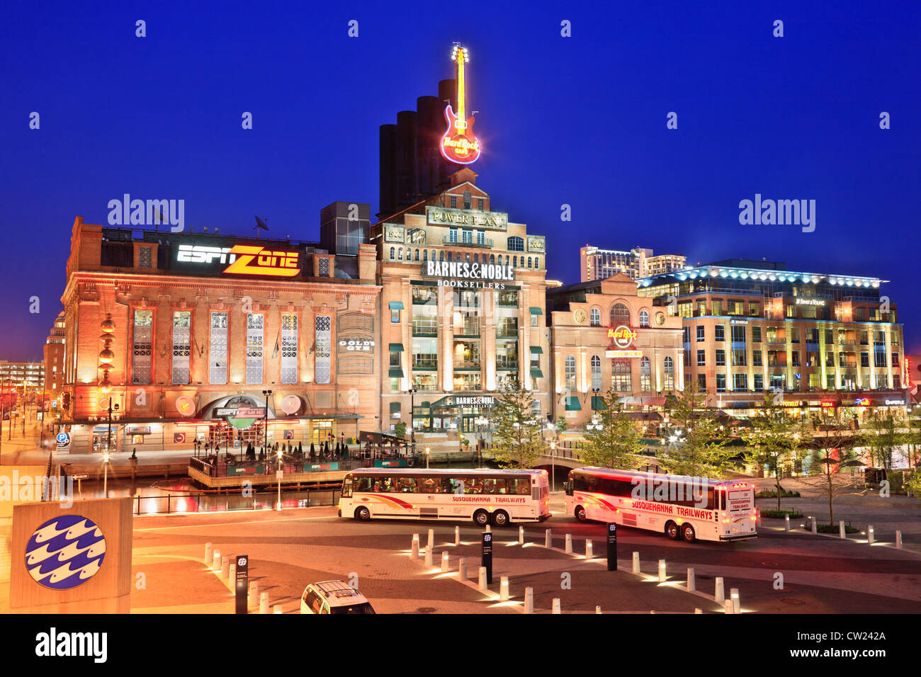 Impianto di alimentazione, Porto Interno di Baltimore, Maryland Foto Stock