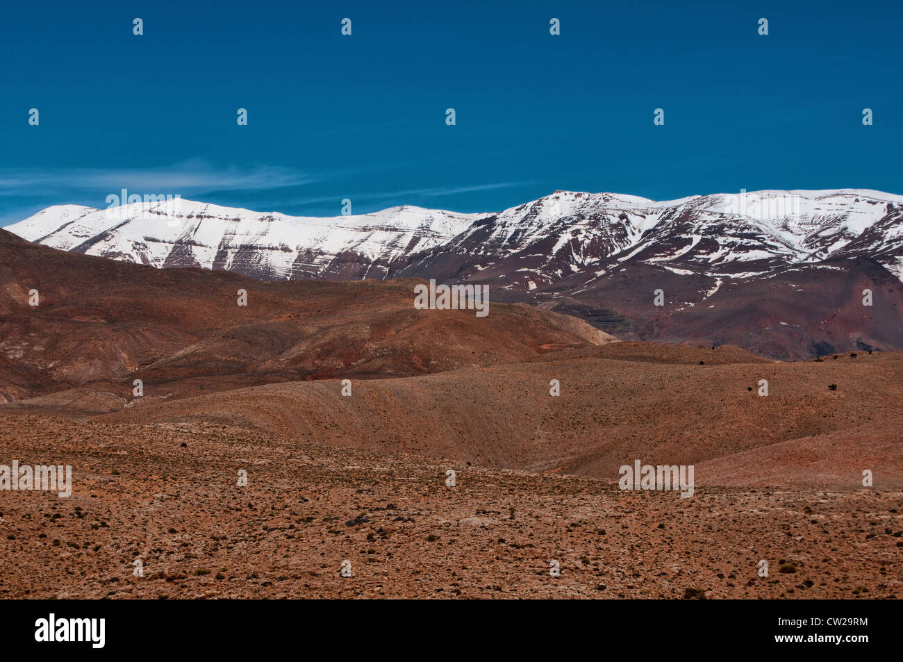 Lo scenario spettacolare nel sud montagne Atlas, Marocco Foto Stock