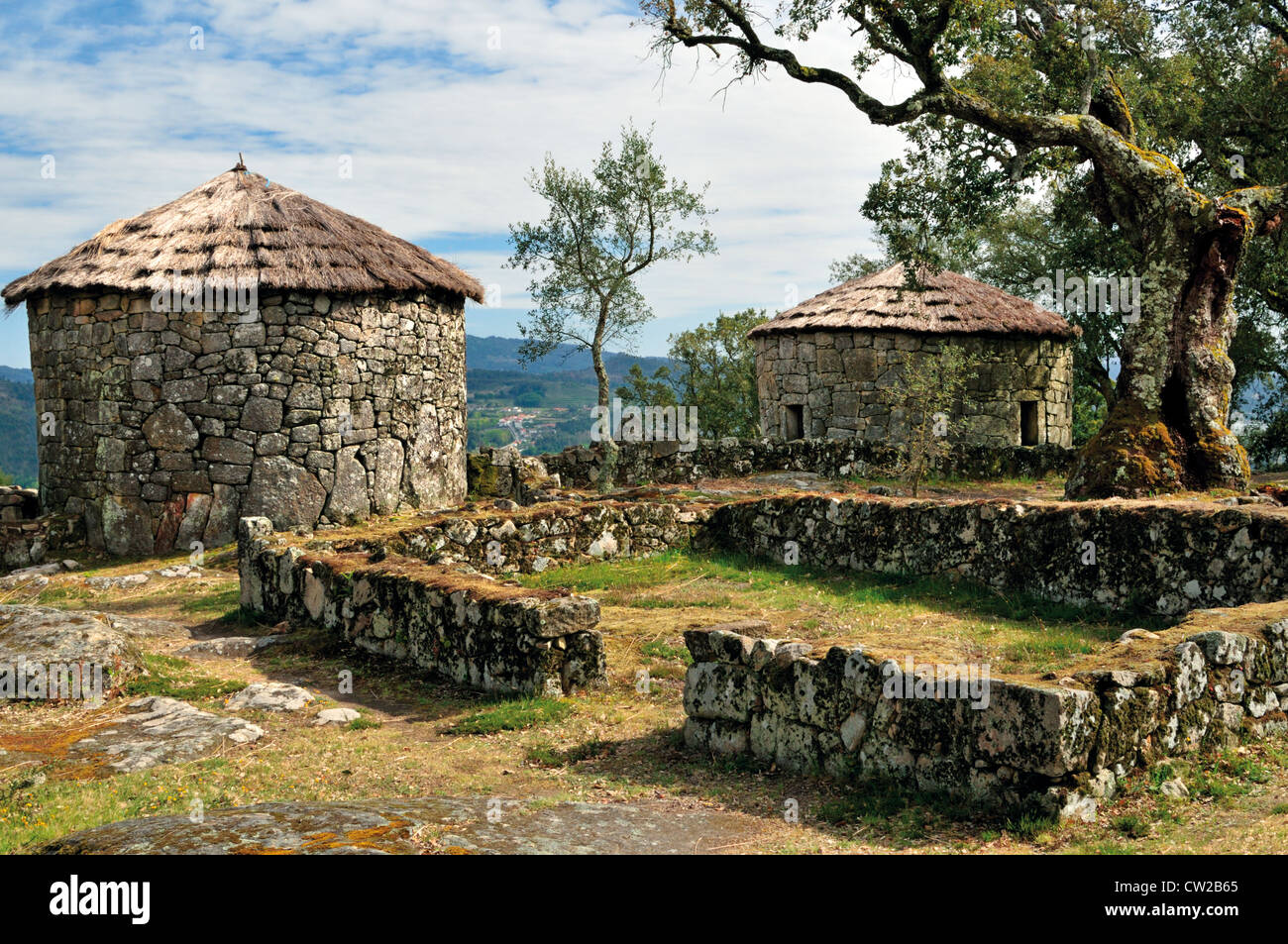 Il Portogallo, Braga: insediamento celtico Citania de Briteiros Foto Stock