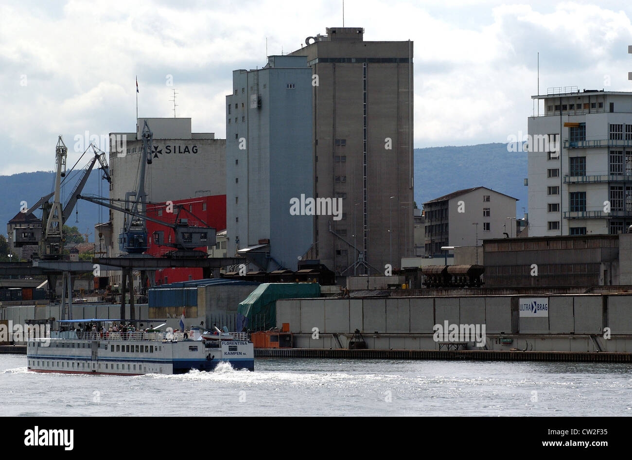 Area industriale di ​​Basel, Svizzera Foto Stock