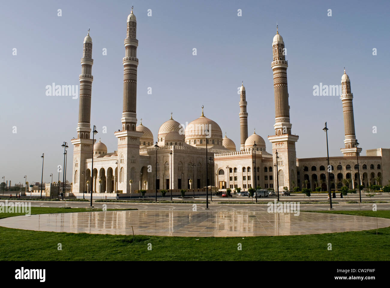 Al Raaess moschea, Sana'a, un sito Patrimonio Mondiale dell'UNESCO, Yemen, Asia Occidentale, Penisola Arabica. Foto Stock