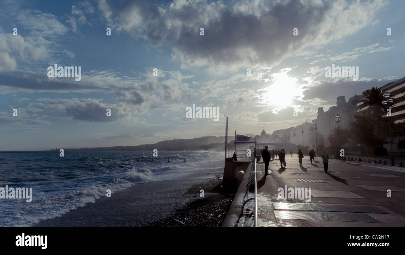 Promenade des Anglais, Nizza, Francia, Europa Foto Stock