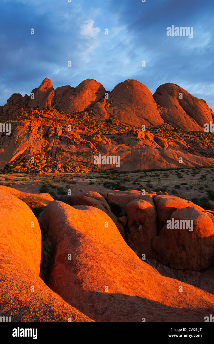 Vista panoramica di Spitzkoppe e circonda.Namibia Foto Stock