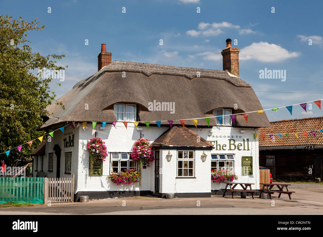'L'Bell' public house, cotone fine, vicino a Cardington, Bedfordshire Foto Stock