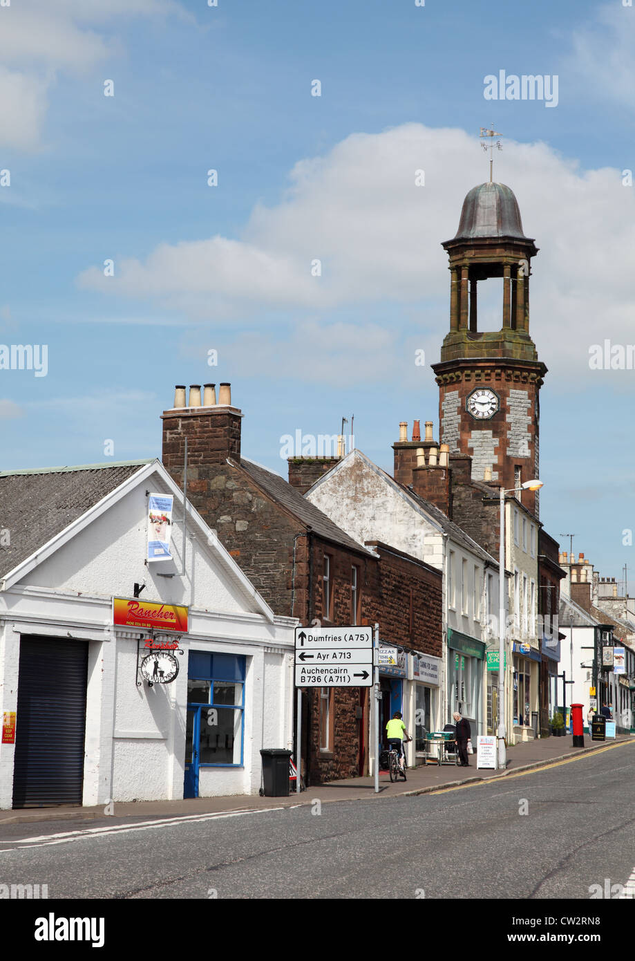 St Andrew Street, Castle Douglas a sud ovest della Scozia UK Foto Stock