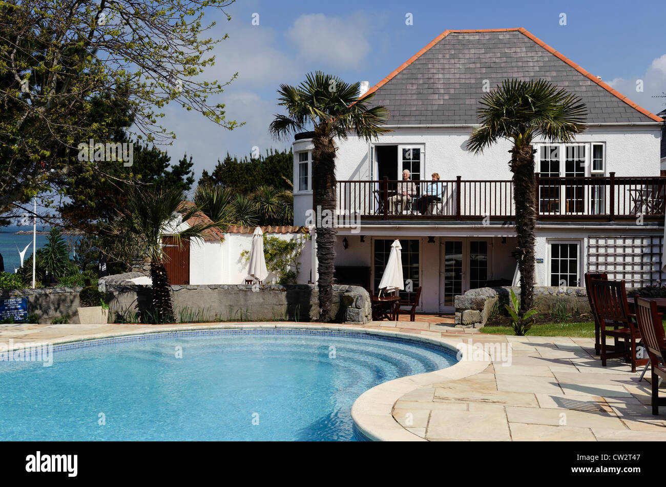 White House Hotel, Isola di Herm Isole del Canale Foto Stock