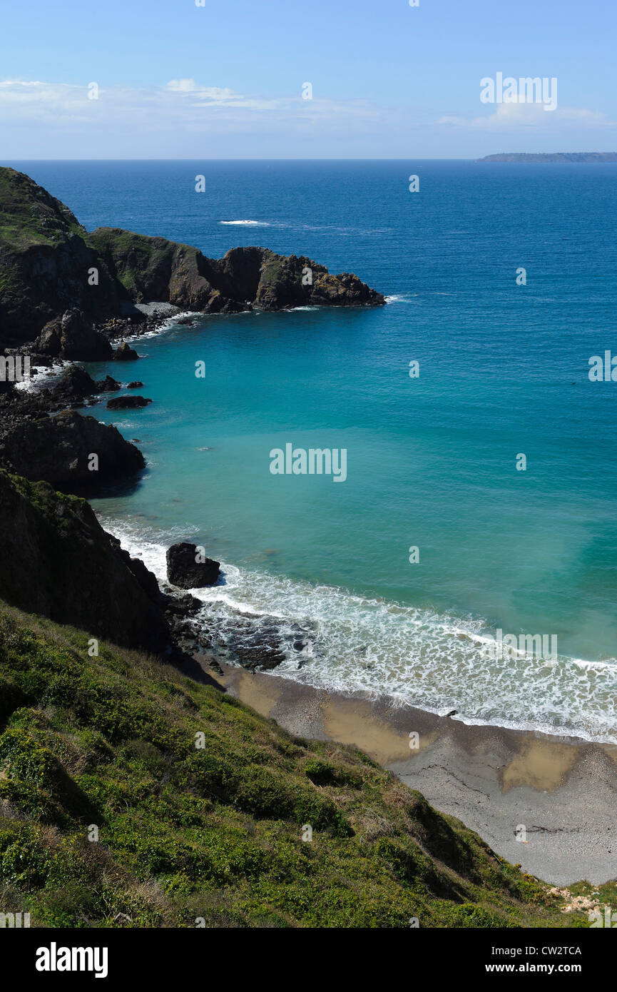 Bay la Grande Grève, Isola di Sark, Isole del Canale Foto Stock