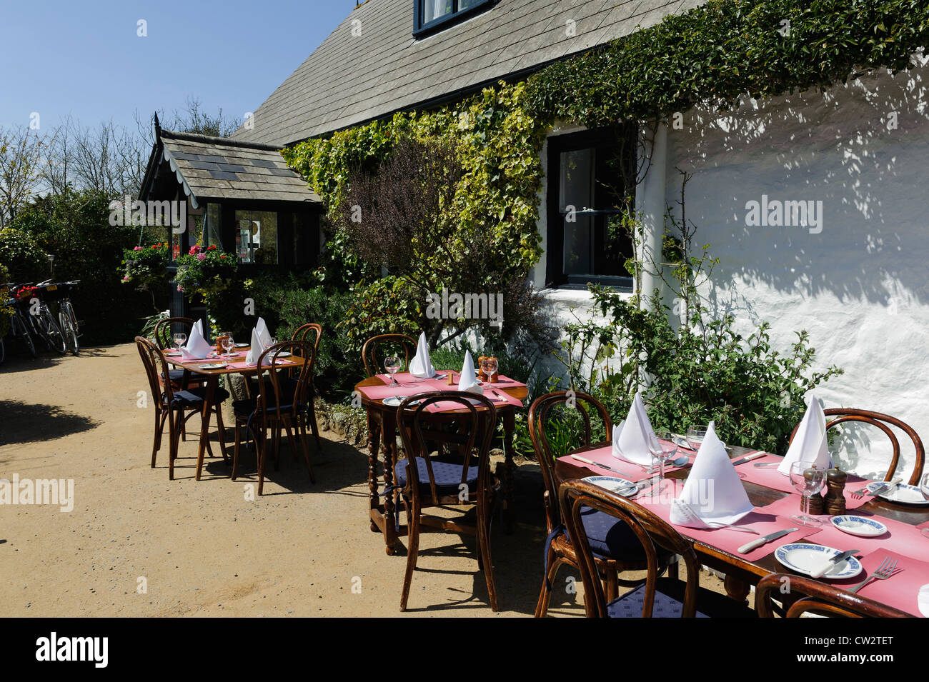 Hotel e Ristorante La Sablonerie, Little Sark, Isola di Sark, Isole del Canale Foto Stock