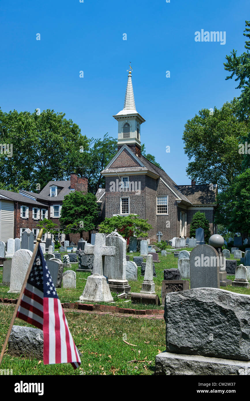 Gloria Dei, storica Vecchia svedesi' Chiesa, fondata nel 1677, Philadelphia, Pennsylvania, USA. La più antica chiesa in Pennsylvania Foto Stock