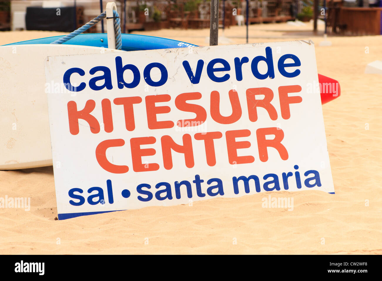 Pannello di surf a Capo verde sal Santa Catarina Foto Stock