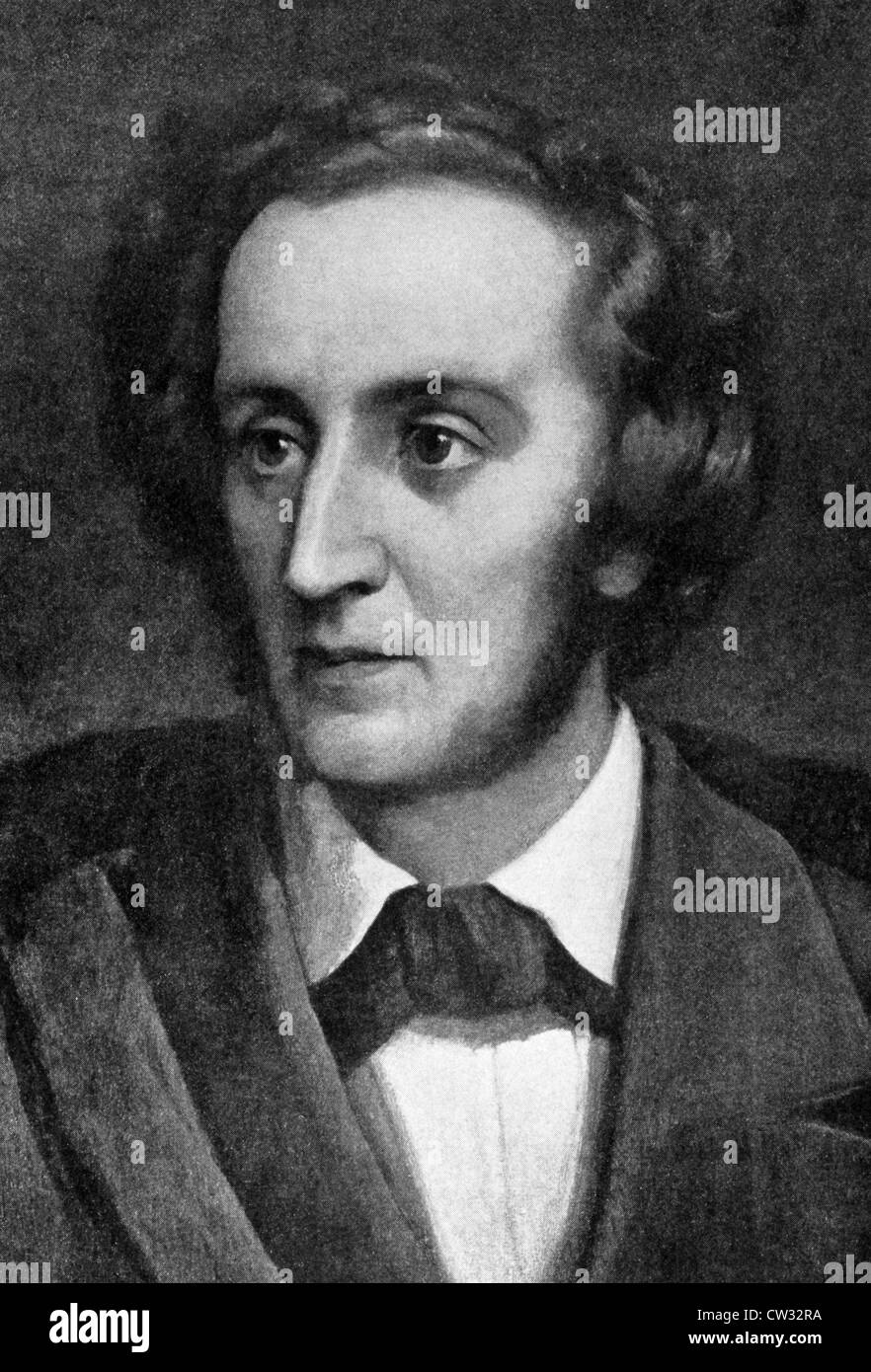 Felix Mendelssohn (1809-1847) su incisione dal 1908. Compositore tedesco, pianista, organista e conduttore. Foto Stock