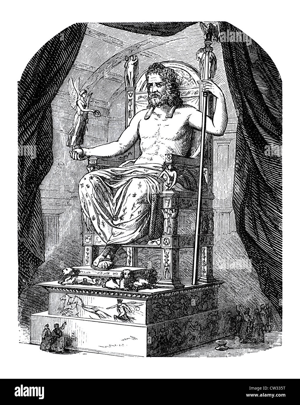 Zeus in trono Foto Stock