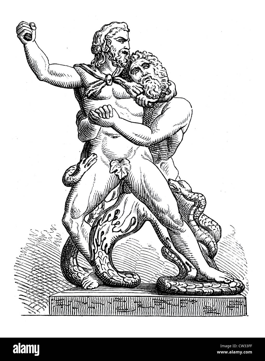 Hercules combatte con Achelous Foto Stock