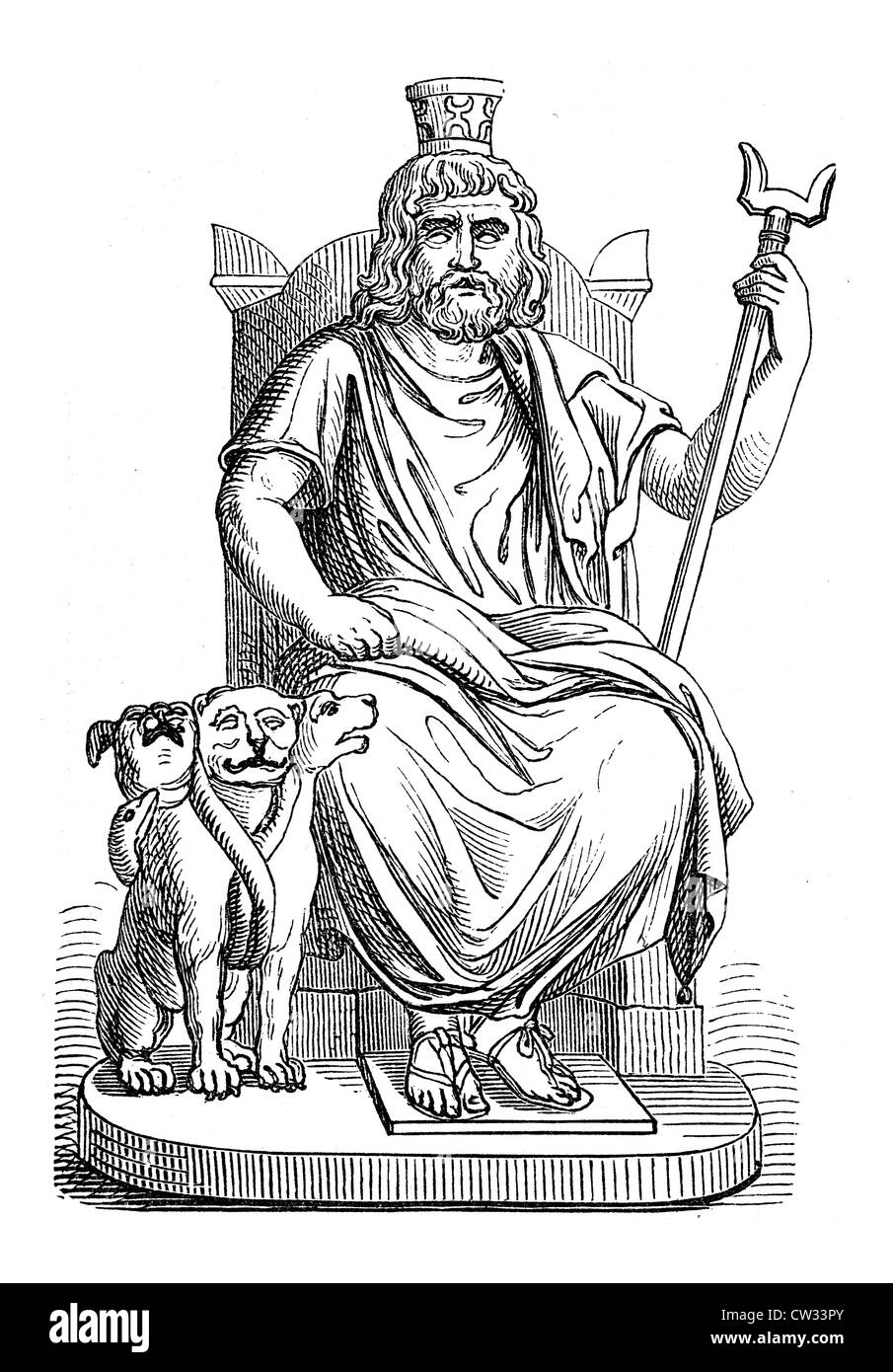 Statua di Serapide ad Alessandria Foto Stock