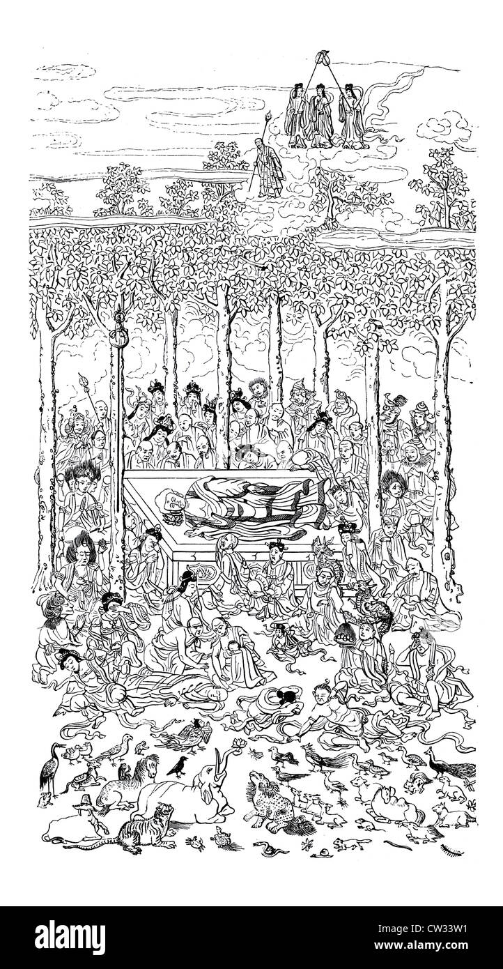 Il Nirvana di Sakyamuni Foto Stock