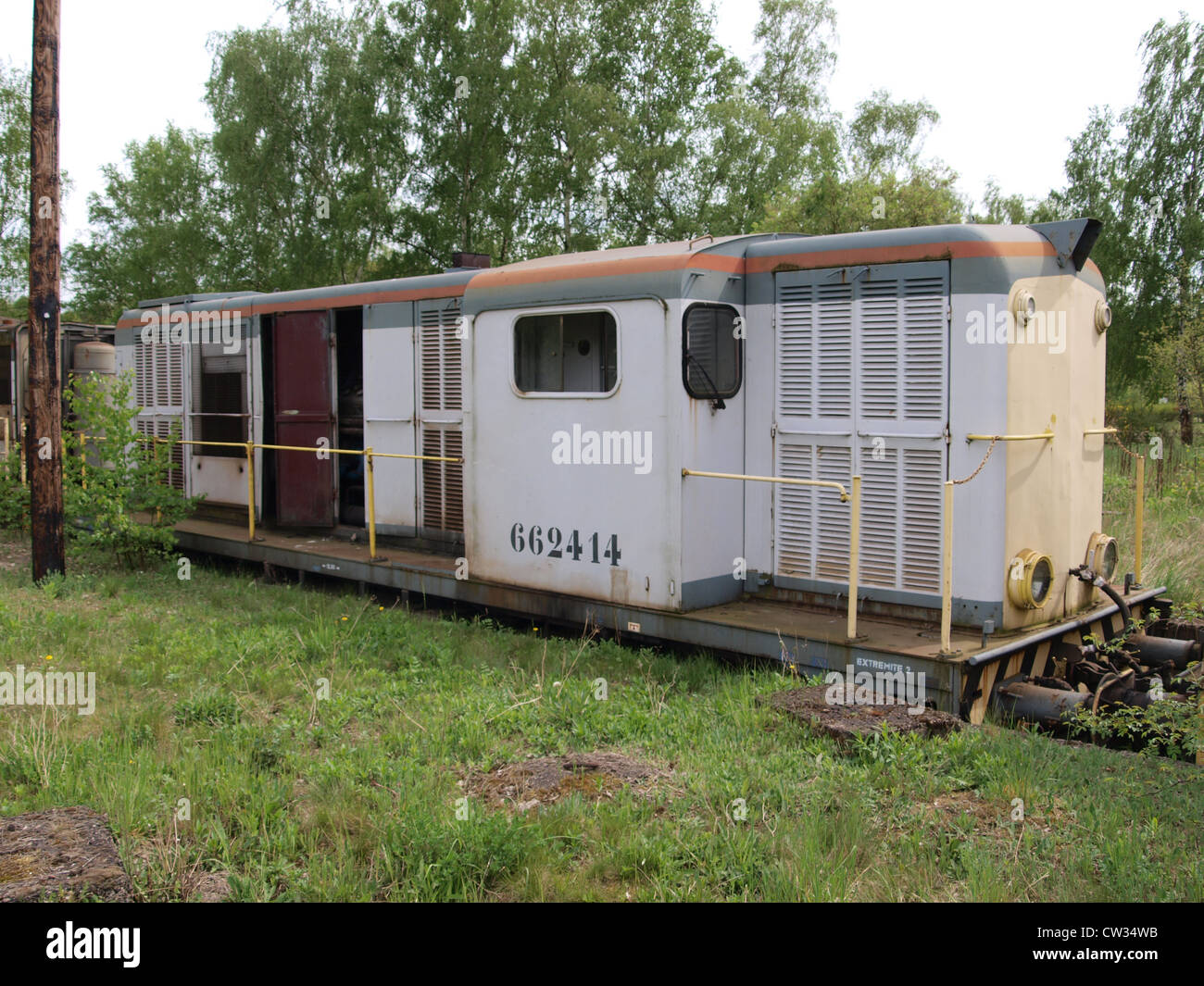 662414 locomotiva diesel a Petite-Rosselle, Francia. Foto Stock