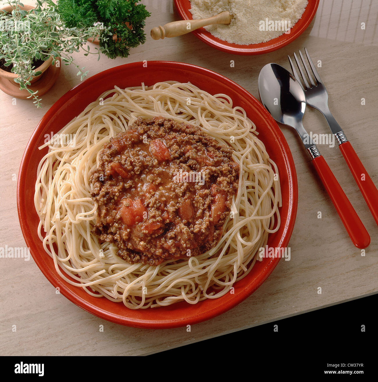 Spaghetti bolognese Foto Stock