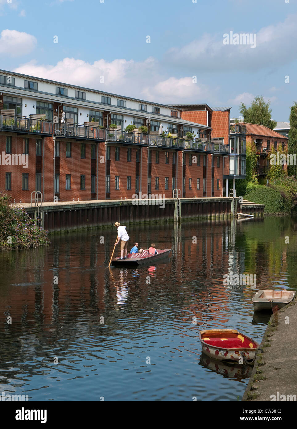 Fiume wensum, Norwich, Norfolk, Inghilterra Foto Stock