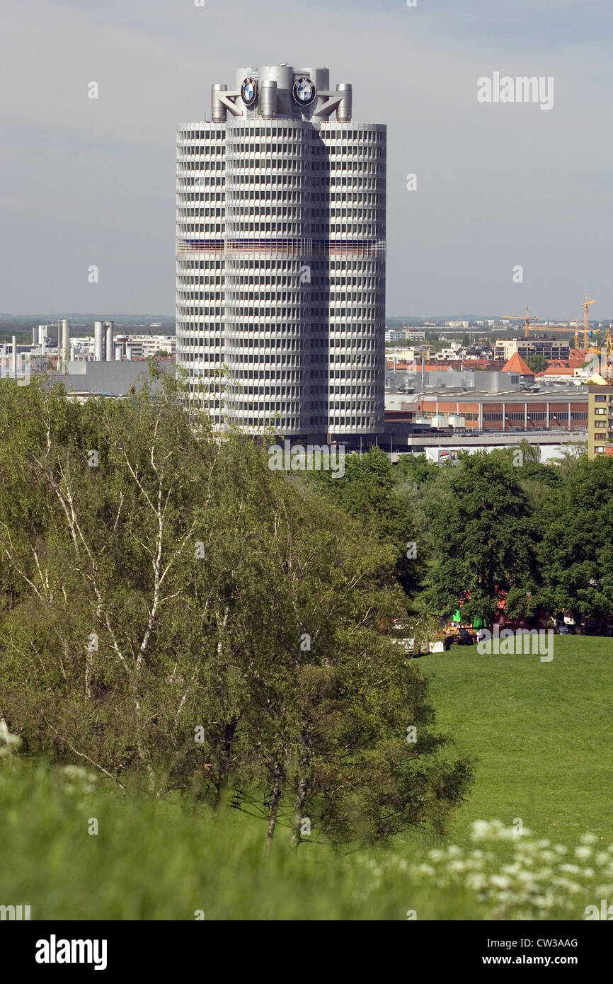 Muenchen, guardare la sede della BMW Foto Stock