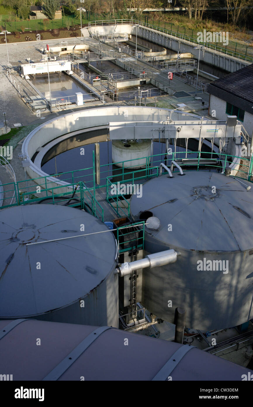 Impianto per il trattamento delle acque reflue Foto Stock