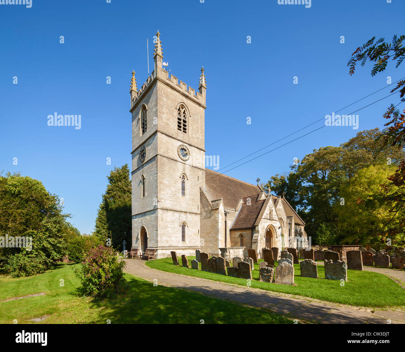 San Martino La chiesa parrocchiale, Bladon, Oxfordshire Foto Stock