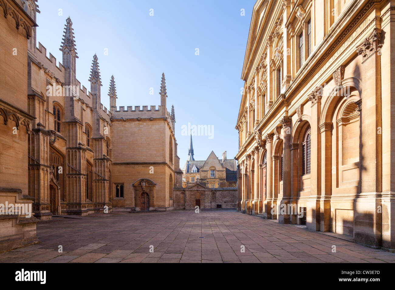 Sheldonian Theatre e divinità, scuola di Oxford Foto Stock
