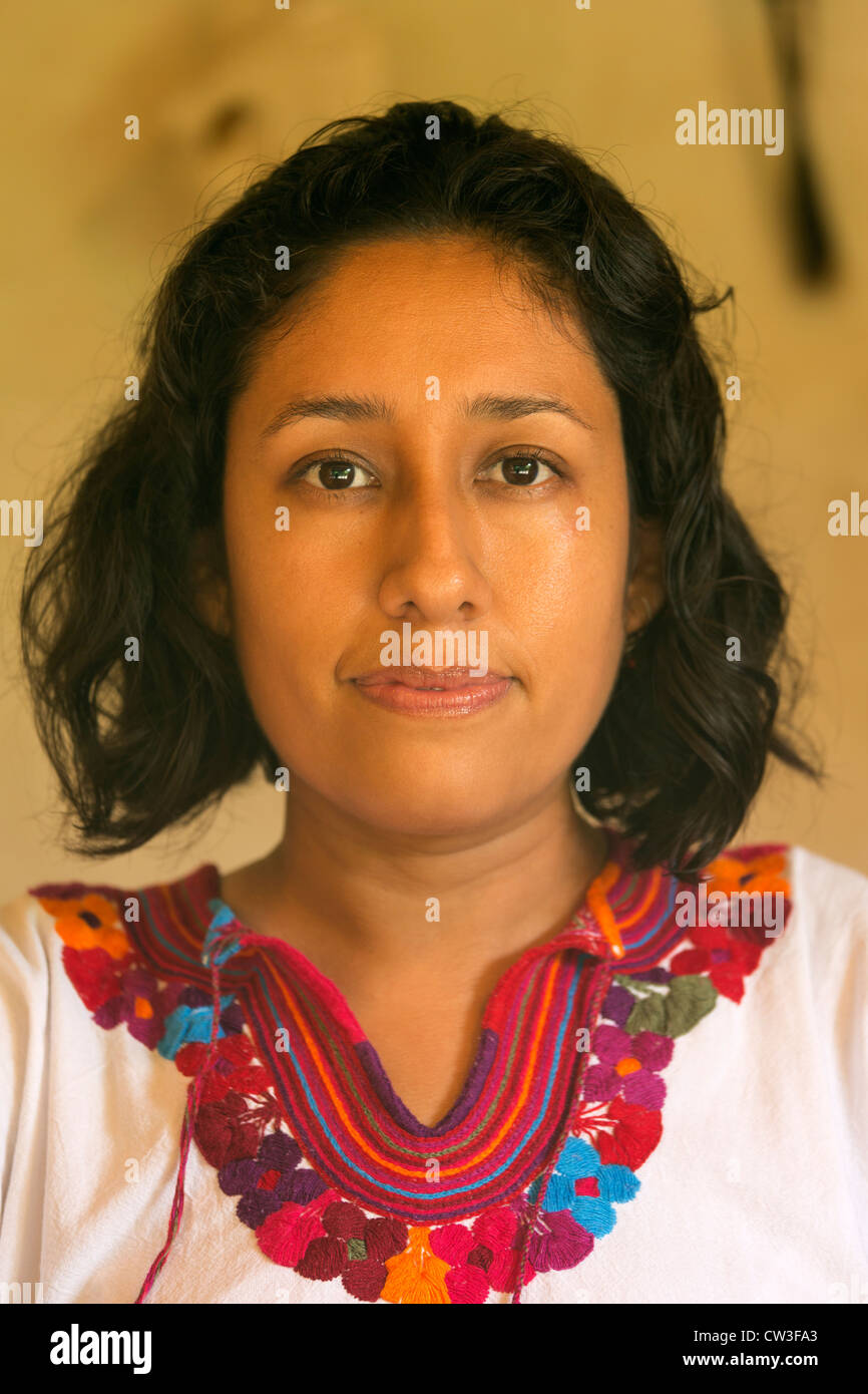 Ritratto di una donna maya Foto Stock