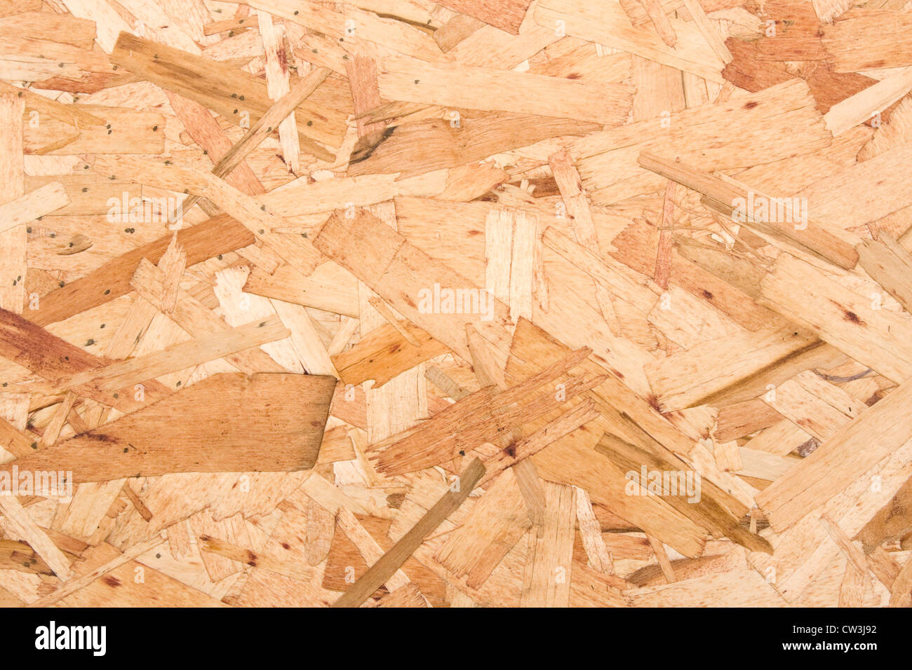 Close-up di wafer o scheda oriented strand board. Foto Stock